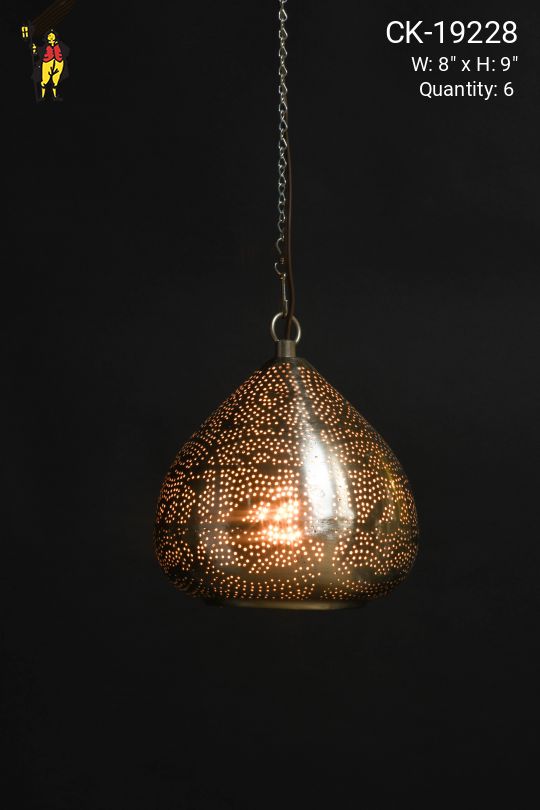 Pierced Nickel Hanging Pendant