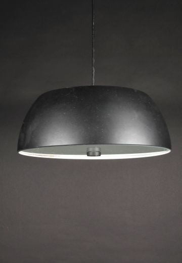Modern Black Hanging Pendant w/Glass Diffuser