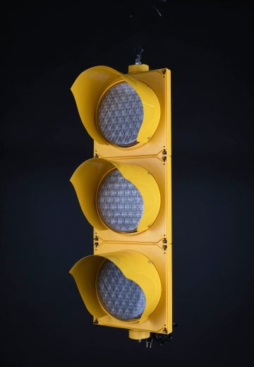 *LED* Yellow Three Light Traffic Light (Also Available as Wall Mounted)