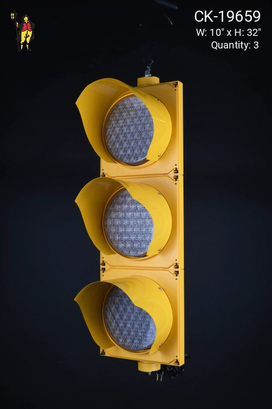*LED* Yellow Three Light Traffic Light (Also Available as Wall Mounted)