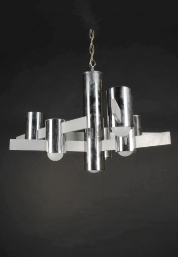 Chrome Mid Century Hanging Fixture
