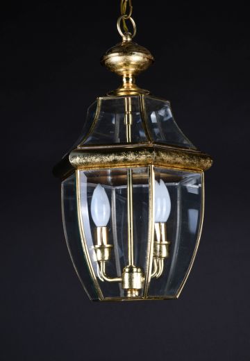 Brass Two Candle Hanging Lanern