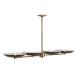 54" Four Antique Brass Bowl Linear Hanging Fixture #0