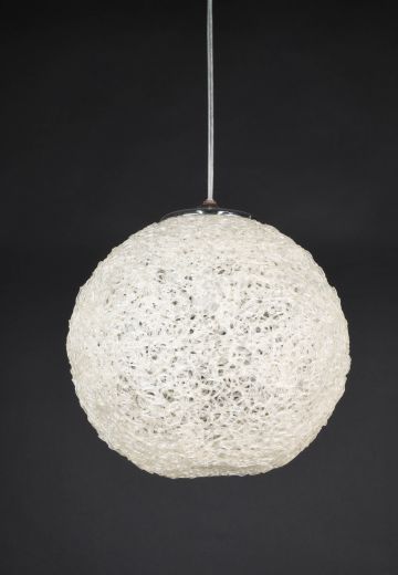 White Fiberglass Hanging Globe