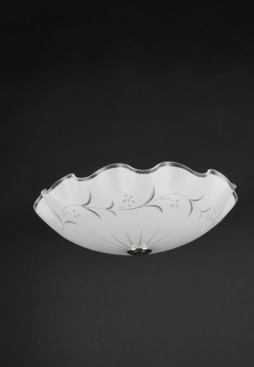 Scalloped Glass Flush Mount Fixture