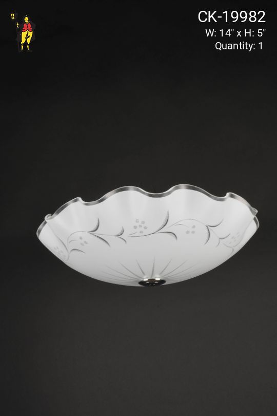 Scalloped Glass Flush Mount Fixture