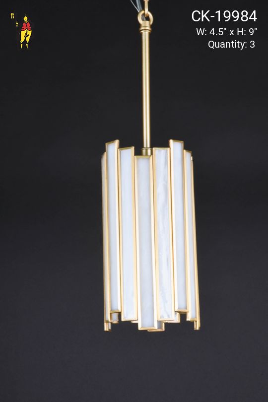 Brass & Glass Small Hanging Pendant