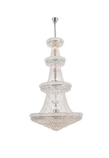 42 Light Multi Tiered Crystal Chandelier