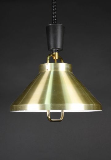 Modern Brass Pull Down Reflector Pendant