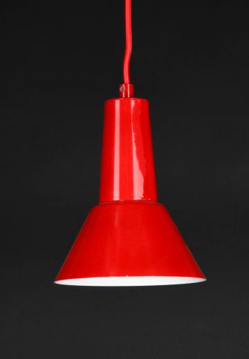 Small Red Hanging Reflector Pendant