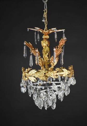 Brass & Crystal Petite Hanging Fixture