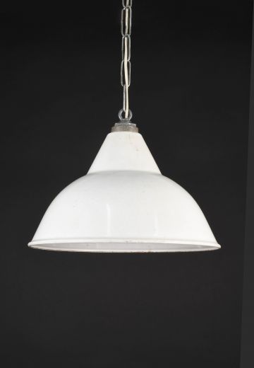14" White Hanging Industrial Reflector