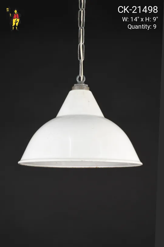 14" White Hanging Industrial Reflector
