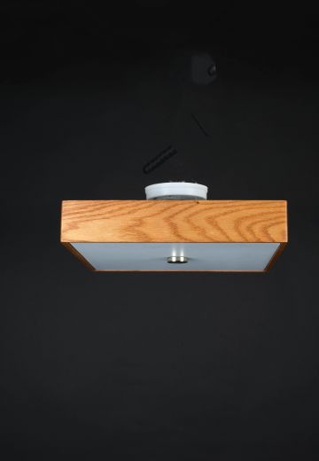Wooden Square Flush Mount Fixture