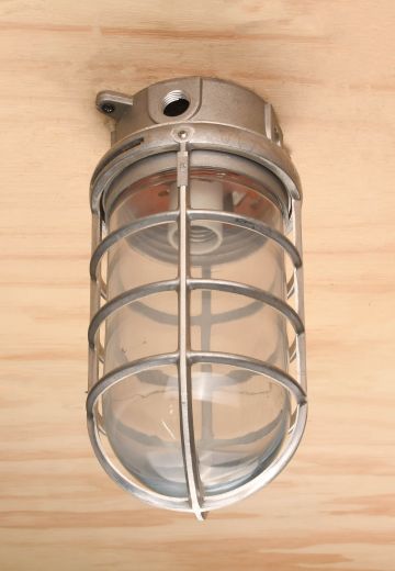 Metal Caged Vapor Proof Ceiling Mount Fixture