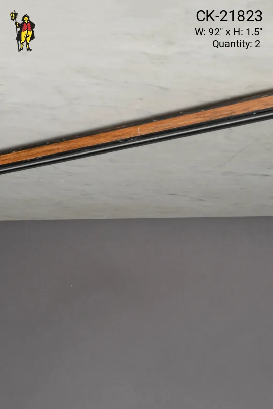 92" Black & Wood Grain Track Only