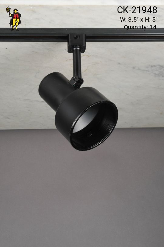 3.5" Black Curved Can Track Light Head (Only) (Compatible w/CK-21945)