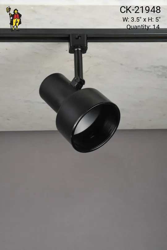 3.5" Black Curved Can Track Light Head (Only) (Compatible w/CK-21945)