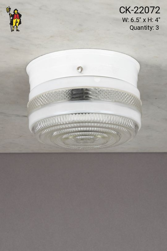 6.5" Glass Flush Mount Fixture