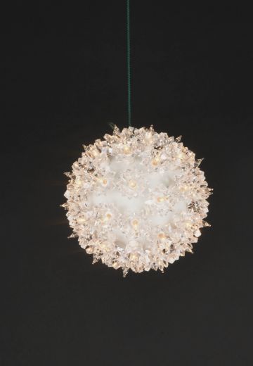 5" White Clear Light Holiday Globe