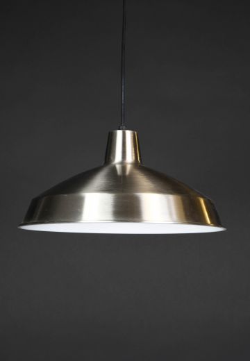 Polished Nickel 15" Hanging RLM (From Wire)