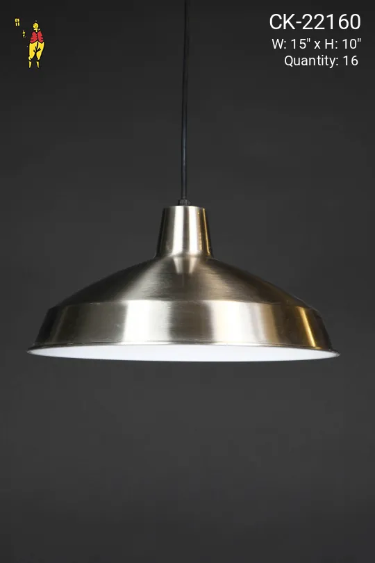 Polished Nickel 15" Hanging RLM (From Wire)