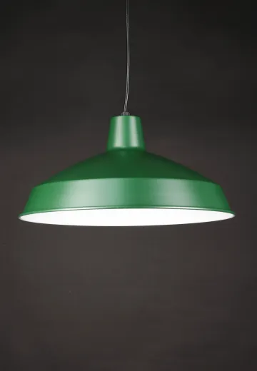 15" Green RLM Hanging Pendant