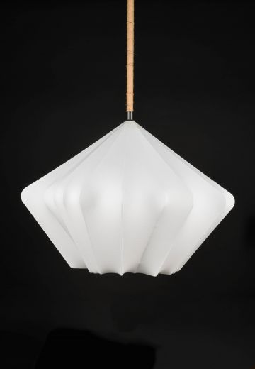 Modern White Hanging Bubble Pendant (On 30" Stem)