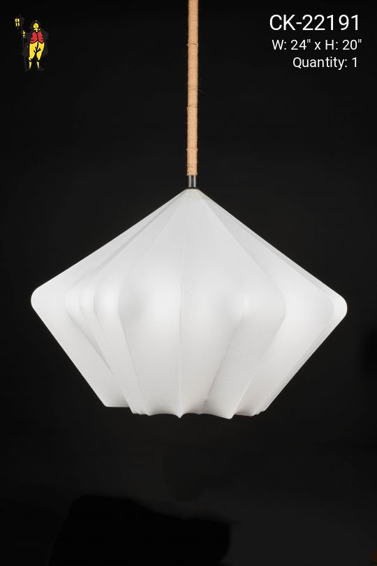Modern White Hanging Bubble Pendant (On 30" Stem)