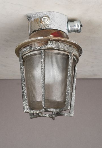 Distressed Caged Flush Mount Fixture (Varying Levels of Distress)