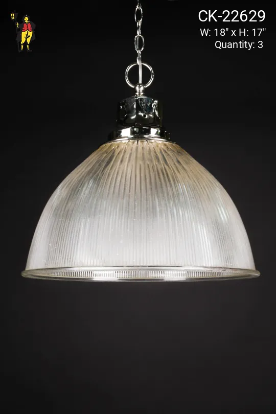 18" Glass Halophane Hanging Fixture