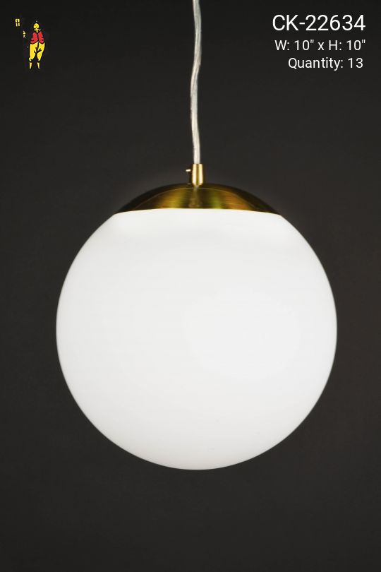 10" Neckless Hanging Globe Pendant