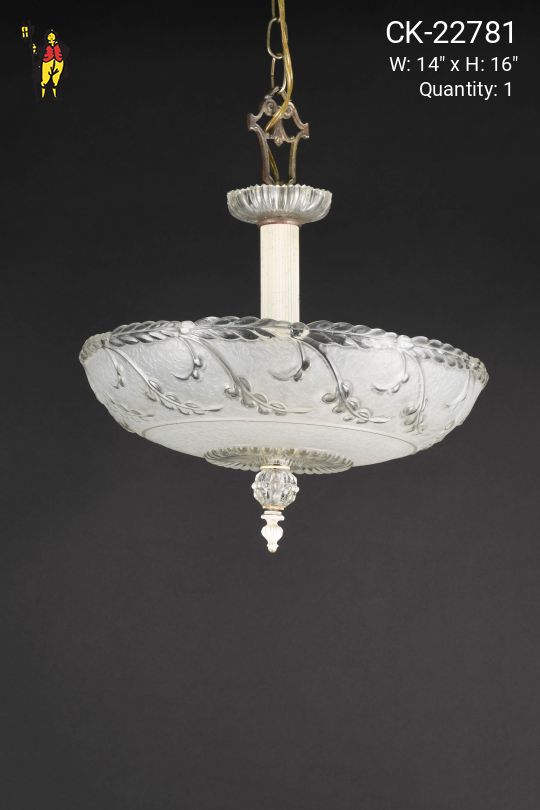 Traditional Glass Bowl Hanging Pendant