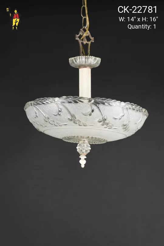 Traditional Glass Bowl Hanging Pendant