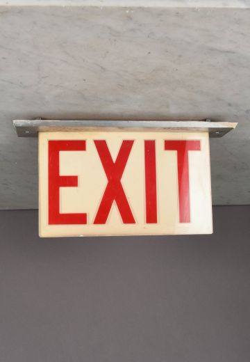 Non Electric Single Sided Ceiling Mount Exit Sign