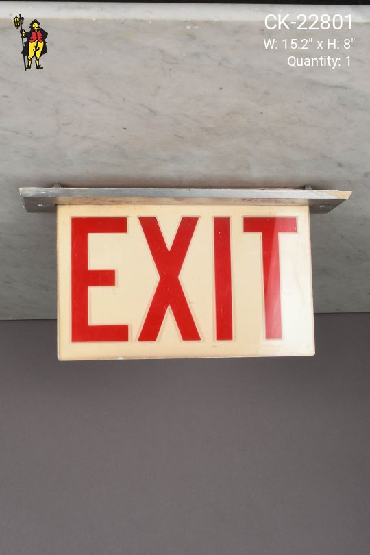 Non Electric Single Sided Ceiling Mount Exit Sign