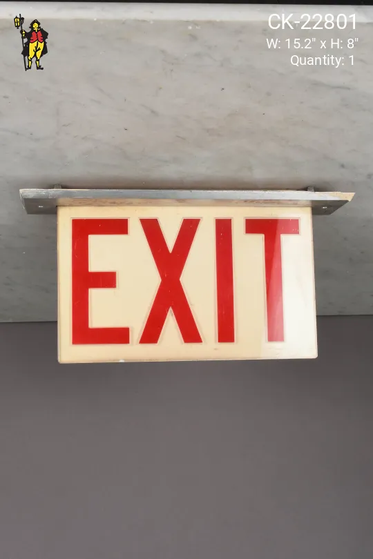 Non Electric Single Sided Ceiling Mount Exit Sign