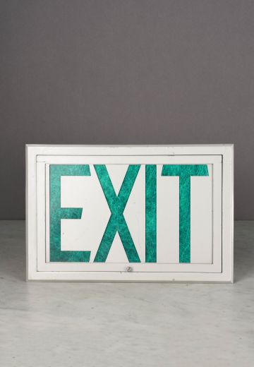 Metal & Green Font Single Sided Ceiling/Wall Mount Exit Sign