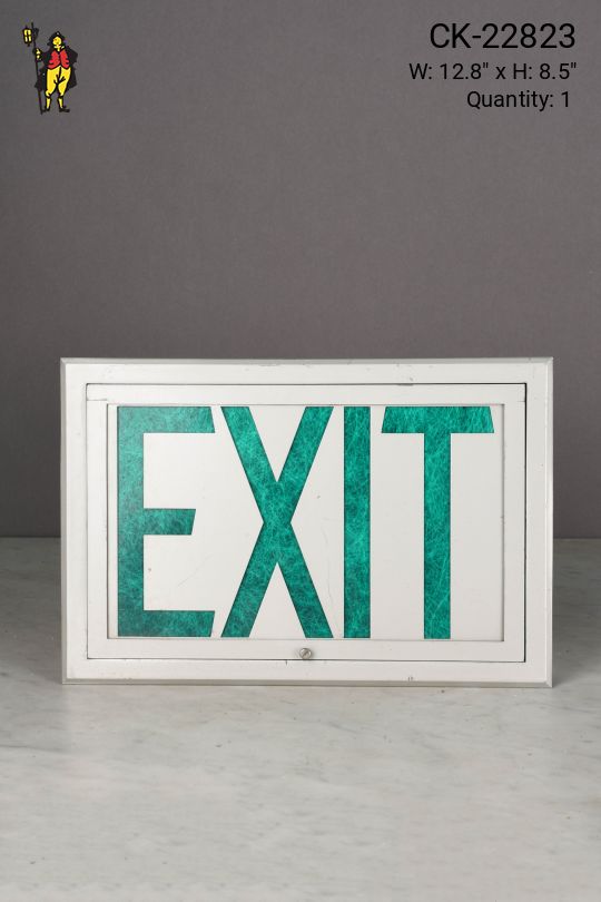 Metal & Green Font Single Sided Ceiling/Wall Mount Exit Sign