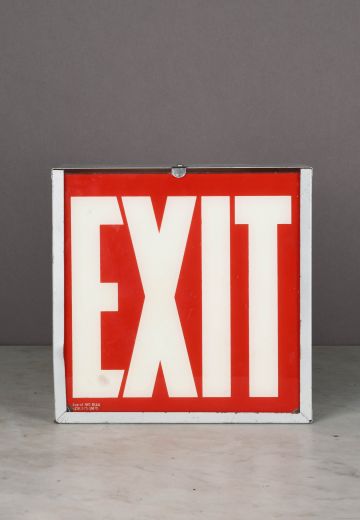 Single Sided Wall Mounted Red Exit Sign