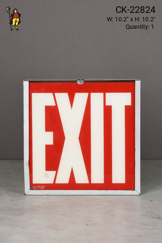 Single Sided Wall Mounted Red Exit Sign