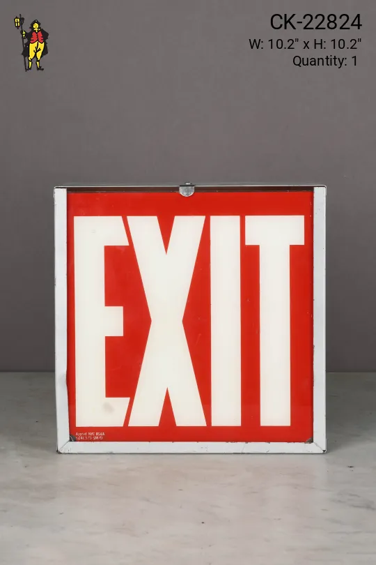 Single Sided Wall Mounted Red Exit Sign