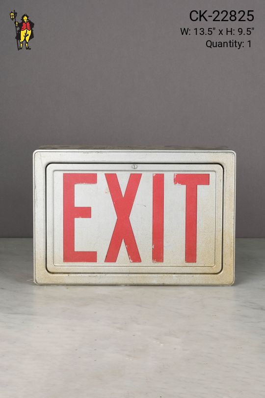 Single Sided Wall Mounted Metal Exit Sign