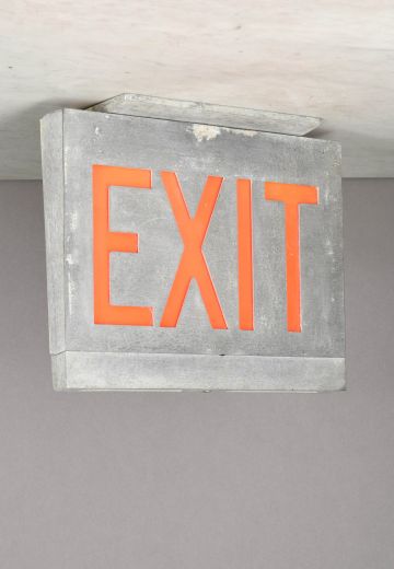 Metal Single Sided Ceiling Mount Exit Sign