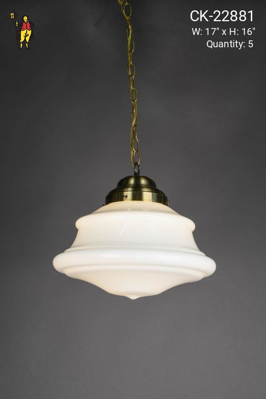 17" Molded Glass Hanging Globe
