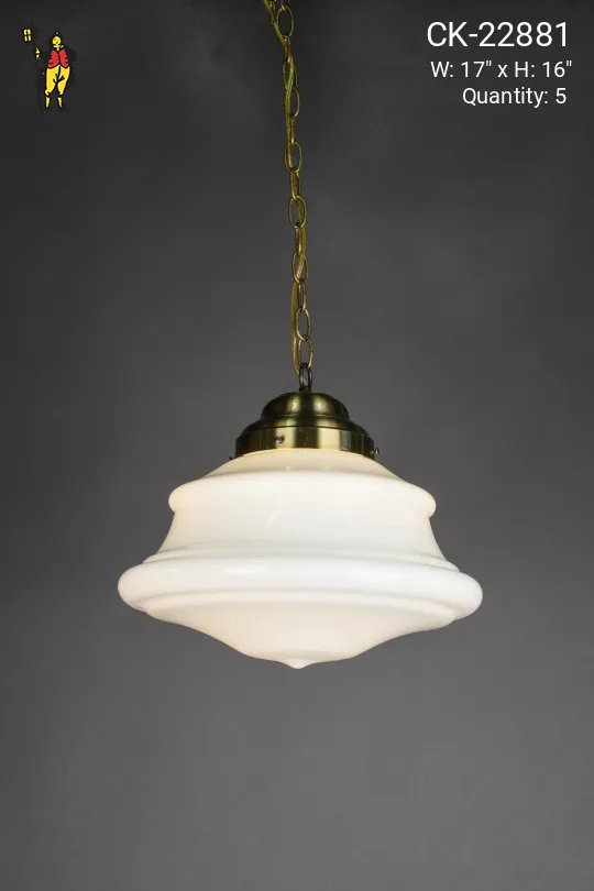 17" Molded Glass Hanging Globe
