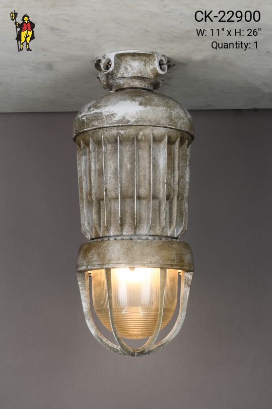 Large Industrial Flush Mount Fixture