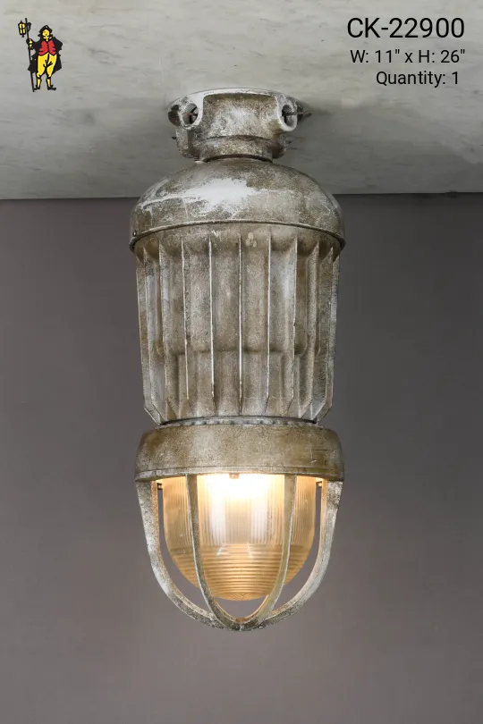 Large Industrial Flush Mount Fixture