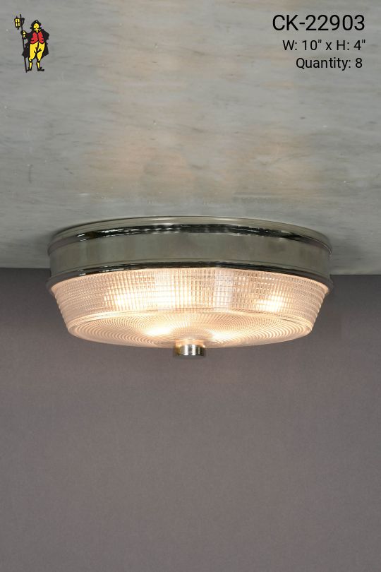 Textured Glass 10" Flush Mount Fixture