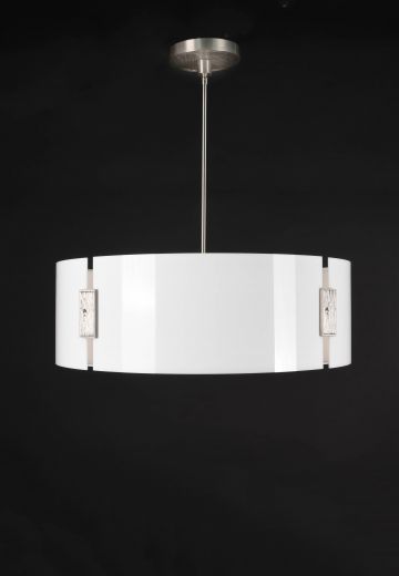 Hanging Acrylic Modern Drum Pendant